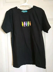FRESH PRODUCE MADE IN THE USA YOUTH GIRL'S 5 FISH T-SHIRT, SIZE S (6) - Picture 1 of 2