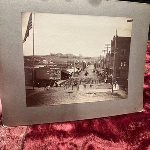 Downtown Parade Pullman Washington State antique photo Authentic 7”x9” - Picture 1 of 21
