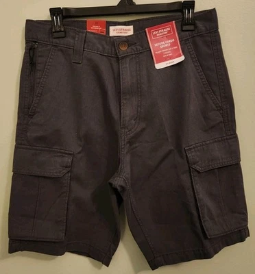 Pantalones Cortos Carga Segura Levi Strauss Signature Para Hombre TALLA 30 GRIS 10" Entrepierna #10725 Foto 1 de 4