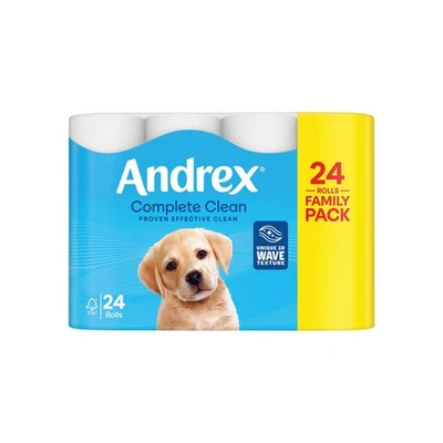 Andrex Complete Clean Toilet Roll 24 Rolls (Previously Andrex Classic Clean - Image 1 of 3