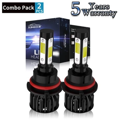 Kit de 2 faros LED bombillas de haz alto bajo súper brillantes para Ford Bronco II 1990 Foto 1 de 4