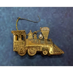Clásico Tesoros Tono Dorado Filigrana Tren Motor Navidad Adorno Latón Sólido - Imagen 1 de 4