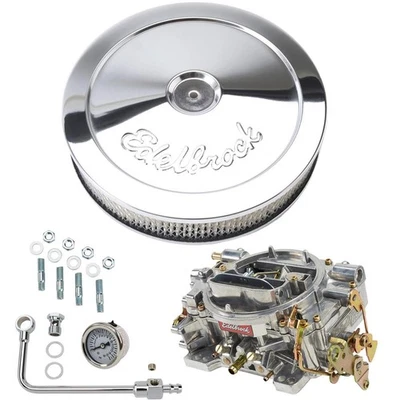 Edelbrock 1405 Performer 600 CFM 手动碳水化合物/空气/燃料套件,Pro-Flo — 第 1/4 张图片