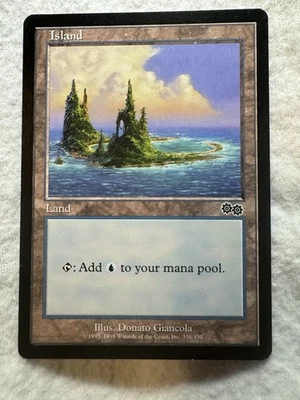 MTG - Island (338) - Urza's Saga - NM - Free Shipping! - Image 1 of 2