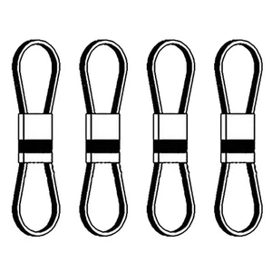 Four 5/8 X 95" Belts fits Vicon Disc Mowers CM165 CM167 CM217 CM2200 CM240 CM247 - Picture 1 of 10