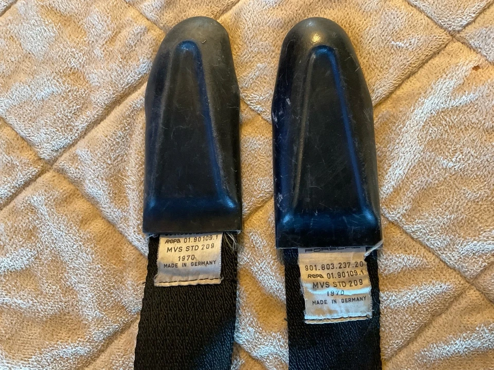 1970 Porsche REPA Lap Seat Belts Pair OEM Germany for 911 912 914 Vintage - Image 1 of 4