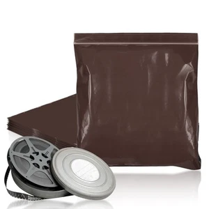 Amber Zip Bags, 12x12 Inch - 100 Pack, Reclosable Brown Plastic Zip Baggies - Picture 1 of 8
