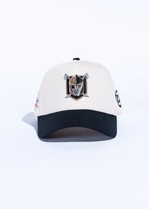 Las Vegas Raiders X Knights Mashup Snapback Hat Cream/Black One Size - Picture 1 of 5