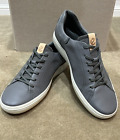 Ecco Men's SOFT 7 Street Sneaker Size 9-9.5 Gray Leather Euro 43