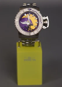 Invicta Men's NFL Minnesota Vikings 3 Hand Yellow + Purple Dial Watch #33023 - Picture 1 of 6