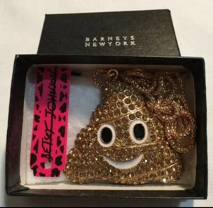 New! POOP EMOJI NECKLACE by: Betsey Johnson W/ Gift Box & FREE SHIPPING! Buy It - Bild 1 von 1