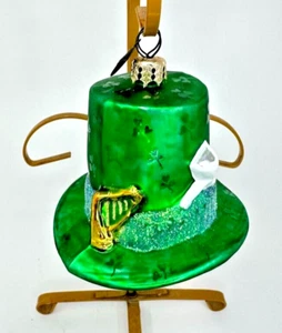 Christopher Radko Ornamento Giorno di San Patrizio Folletto Top Hat Topper The Mornin - Foto 1 di 8