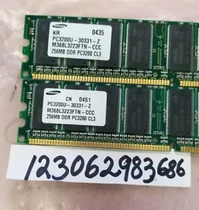 512MB 2 X 256MB PC DDR DDR1 PC3200 DDR1-400 3200 400MHZ 184PIN NON-ECC INTEL PC  - Picture 1 of 1