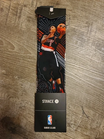 Stance dame time Damian Lillard #0 portland trailblazer black Socks m 6-8.5 rare Cover