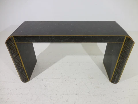 Original Maitland Smith Tessellated Stone Console Table Hollywood Regency Modern Cover
