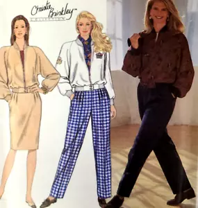 Uncut Simplicity 9869 Sew Pattern Cropped Jacket High Waisted Pants Sizes 12-18 - Picture 1 of 4