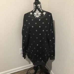 Wildfox Negro Estrellas Suéter Largo Talla L Nuevo Con Etiquetas - Imagen 1 de 3