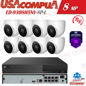 8CH Security System 4MP NVR KIT 8 CAMERAS POE H265+ HARD DISK INCLUDED - Picture 1 of 13