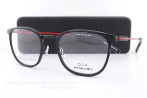 Nuove montature per occhiali MOREL OGA 10133O NR10 nere made in France fatte a mano 51 mm - Foto 1 di 8