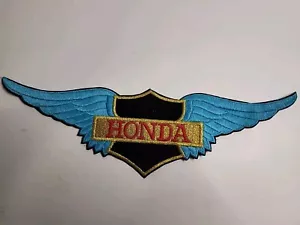 HONDA VINTAGE MOTORCYCLE SEW ON JACKET PATCH Large 4.5" x 16" - Picture 1 of 4