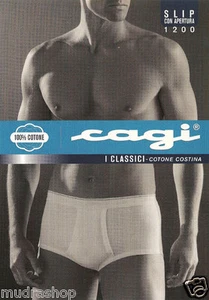 SLIP CON APERTURA UOMO CAGI 100% COTONE COSTINA TG S M L XL XXL - 1200 - Bild 1 von 1