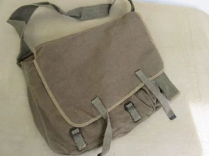Vintage French Army Canvas Musette Tool Bag Weekender Schultertasche Indochina - Picture 1 of 6