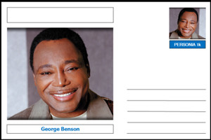 Personalities - souvenir postcard (glossy 6" x 4" card) - George Benson