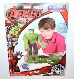 Marvel Avengers Blueprints Paper Craft 12" Poseable Character Hulk