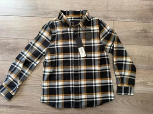 IKKS BOY'S MULTI COLOR FLANNEL PLAID SHIRT. SIZE 6A. NWT - Picture 1 of 7
