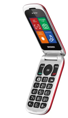 BRONDI STONE+  ROSSO CELLULARE FLIP GSM DUAL SIM FOTOCAMERA DISPLAY 2.4" - Immagine 1 di 4