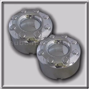 (2) 2005-2018 Ford F-350 Chrome Center Caps Hubcaps Rear Pair Dually Wheel Truck - Picture 1 of 3