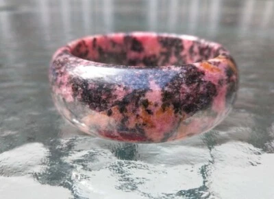 Brazalete Natural Brasil Rodonita Diámetro Interior 56-57mm Rosa Negro Foto 1 de 4