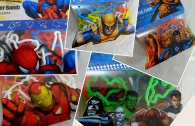 Pulseras elásticas Bandz con forma de personaje de cómics del universo Marvel favor de fiesta Foto 1 de 4