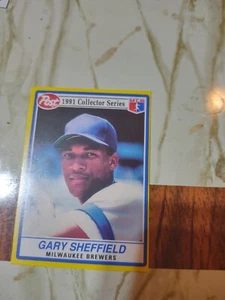 1991 Post Cereal #15 Gary Sheffield Near Mint or Better Milwaukee Brewers - Bild 1 von 5