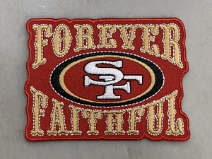 San Francisco 49ers Forever Faithful Premium Iron On Patch~ NFC Champions 2022 - Picture 1 of 4