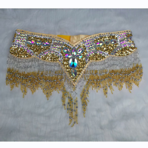 2023 Women's sequin belly dance dress sexy hip belt tassel beads