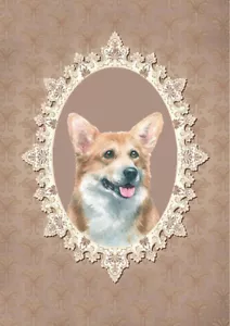 CORGI DOG GREETINGS NOTE CARD BEAUTIFUL HEAD STUDY - Picture 1 of 1