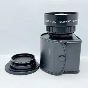 Attachement Lens AICO Video Telephoto 2x Converter + 49/46mm Step-Down Ring/Case - Picture 1 of 4