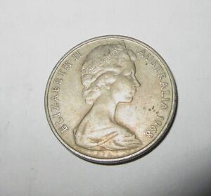 Australia 10¢ Ten Cents 1968 coin (1966-2019) Queen Elizabeth II Superb Lyrebird