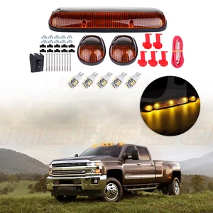 3x yellow len Cab Marker Light + 3528 White LED for Chevy Silverado/GMC Sierra - Picture 1 of 9