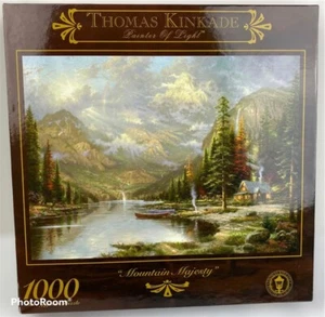 Thomas Kinkade 1000 Piece Puzzle Mountain Majesty Vintage Brand New Sealed - Picture 1 of 3