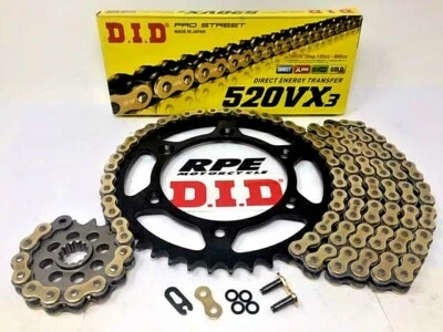 Nuevo DID VX3 520 Suzuki DRZ400sm 2005-20 Premium X-Ring Cadena y Piñones Kit   Foto 1 de 4
