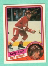 (1) KELLY KISIO 1984-85 O-PEE-CHEE # 56 RED WINGS  ROOKIE GOOD CARD (I3200)