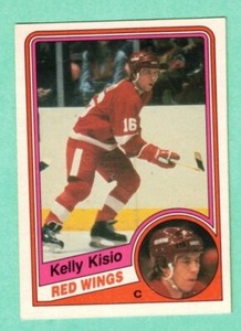 (1) KELLY KISIO 1984-85 O-PEE-CHEE # 56 RED WINGS  ROOKIE GOOD CARD (I3200)