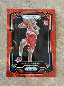Bilal Coulibaly 2023-24 Panini Prizm Red Cracked Ice Rookie RC #153 Wizards