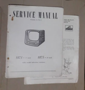 His Master's Voice 1871 1875 Television Original Service Manuals - Picture 1 of 9