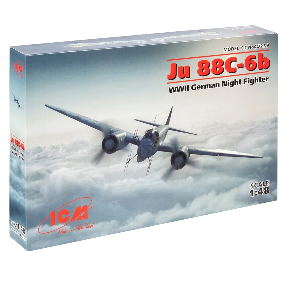 ICM Models 48239 German Night Fighter Ju88c -6b WWII Scale Model Kit 1/48