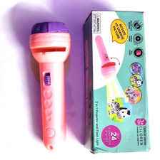 Graphene Mini Projector Torch Toy with 3 Slides, 24 Patterns