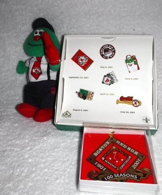 Great new Red Soxs Pins Stuffie Green Monster and Ornaments - Image 1 of 3