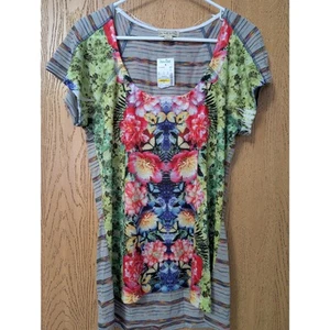 Live and Let Live Size Medium Women's Coloful Rainbow Stripe Top New With Tags - Picture 1 of 5
